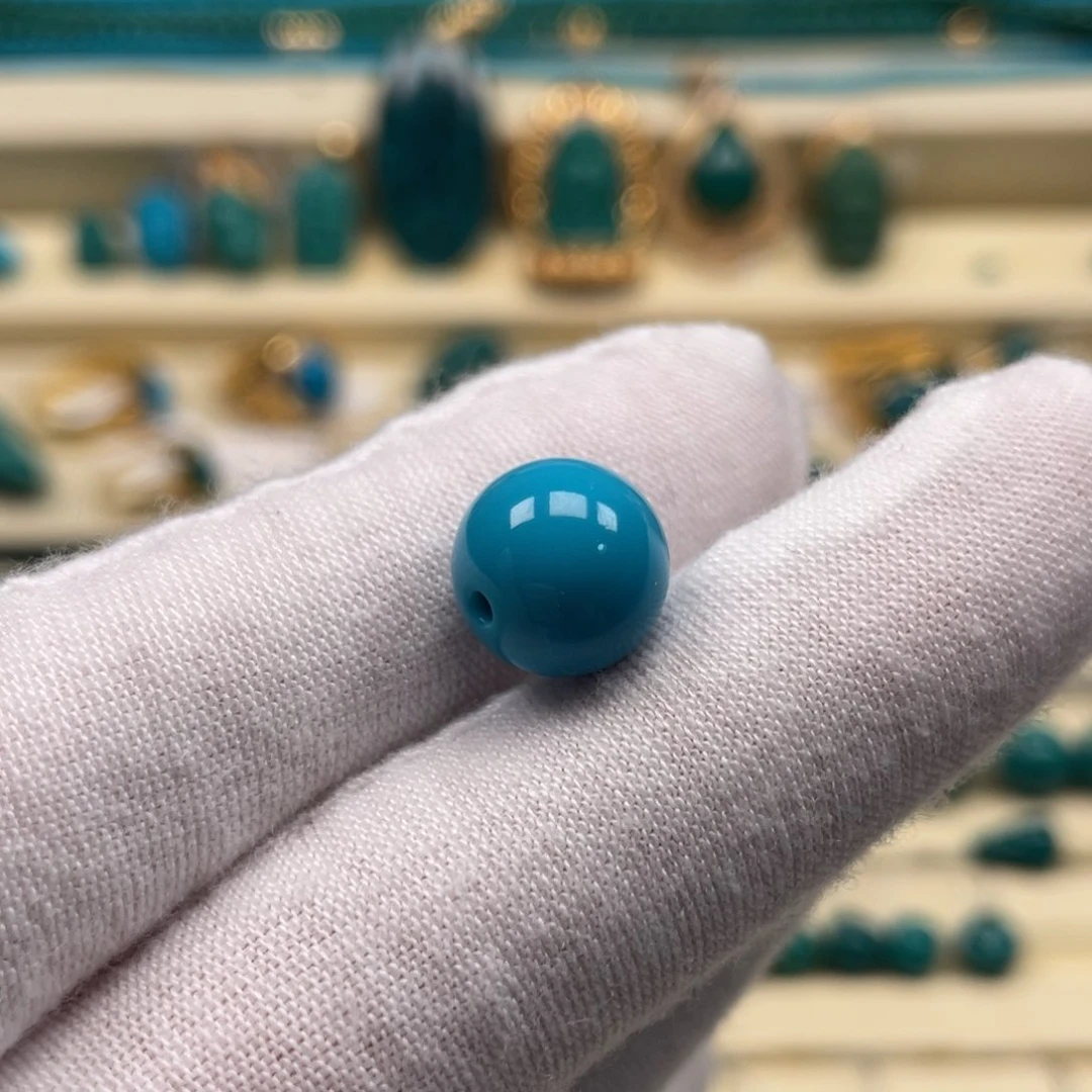 未镶嵌绿松石珠宝奇石11.2mm