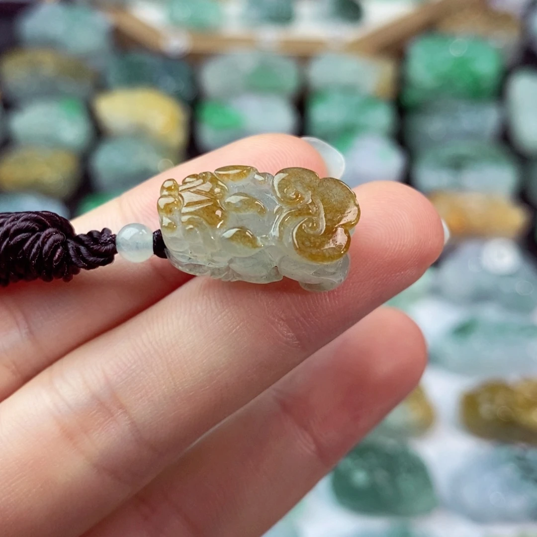 翡翠未镶嵌颈饰天然