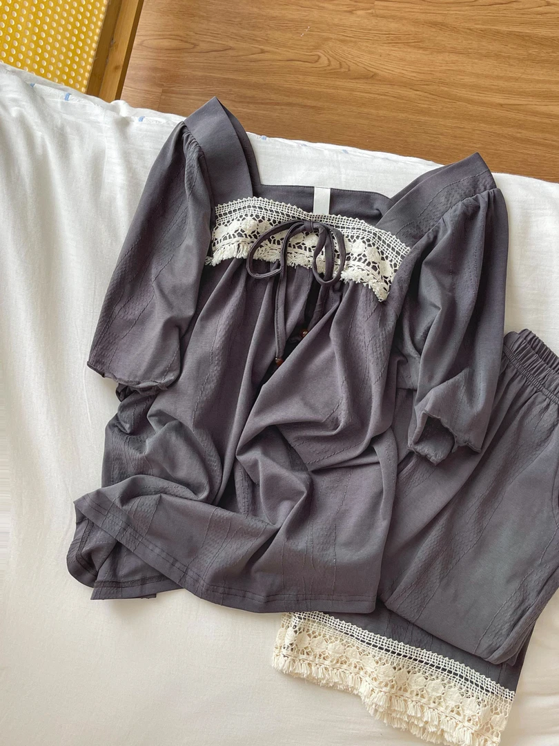 【甜美可爱风】高级感花朵睡衣女款爆款2025夏季新款长裙居家服套装