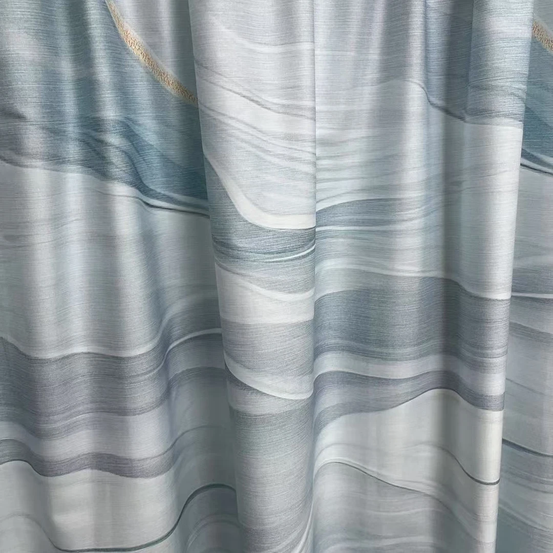 【绒兰】100%新疆长绒棉!全棉数码2.5米门幅面料 1#波纹