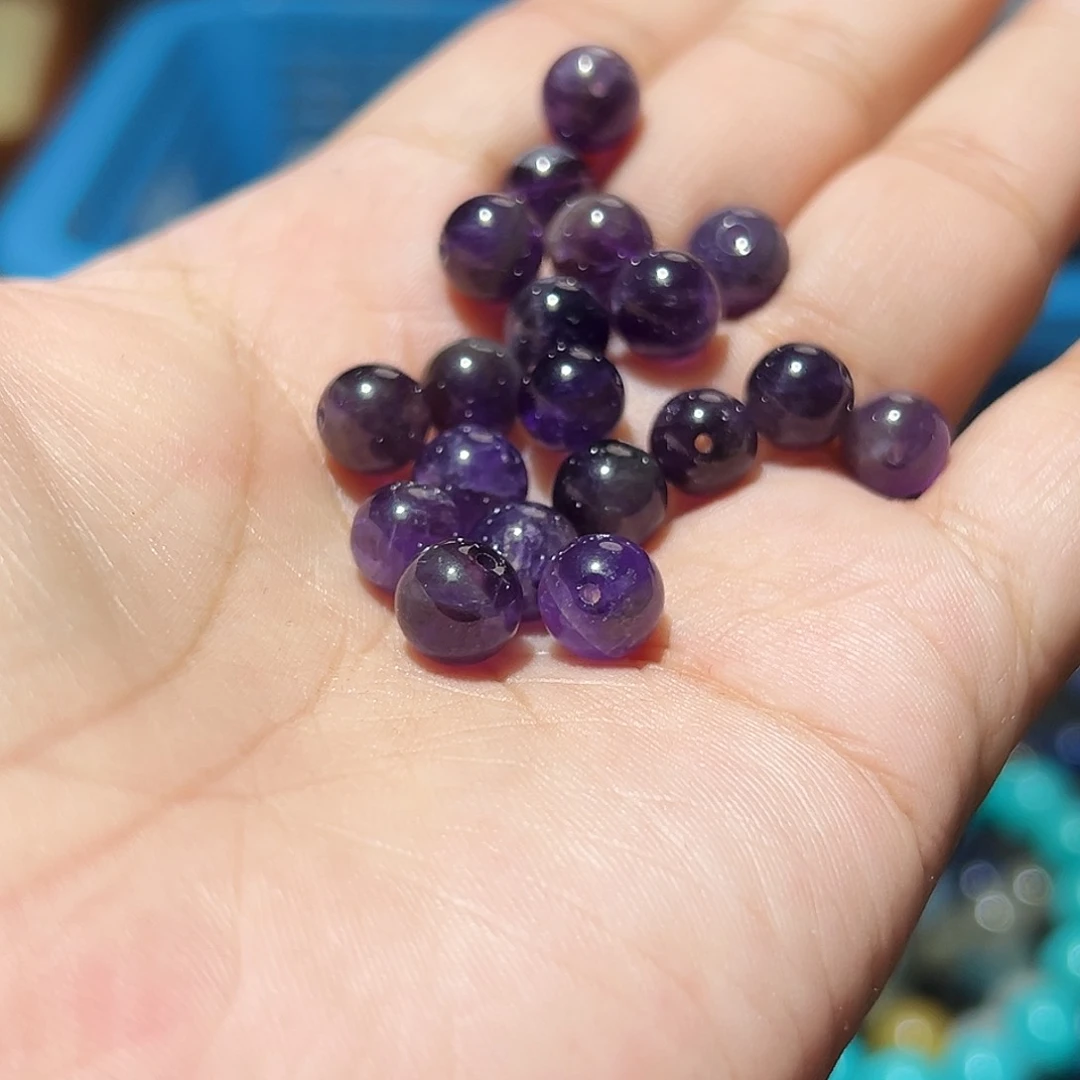 水晶手链未镶嵌紫极光23单珠69号