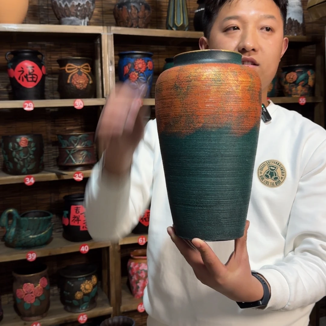 带孔高端浮雕花盆炸炸炸