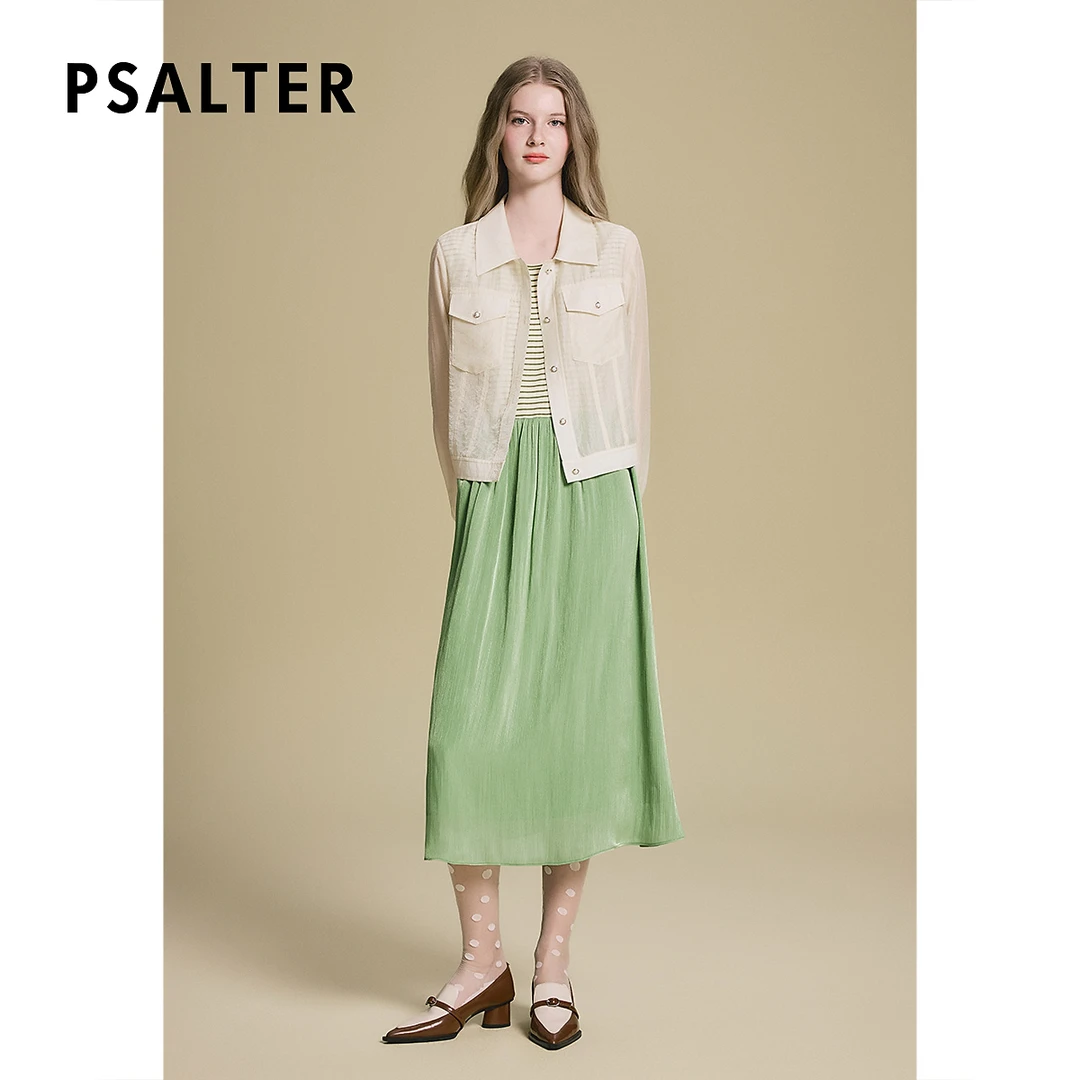 诗篇专选度假风截短外套条纹针织拼接连衣裙两件套2025夏季新款