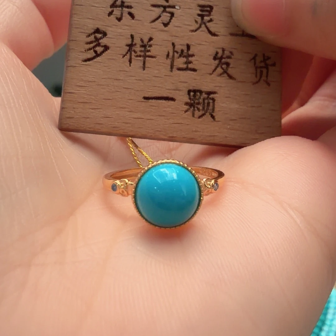 绿松石银S925镶嵌戒指