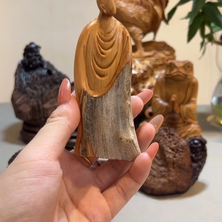 木崖柏无相佛摆件