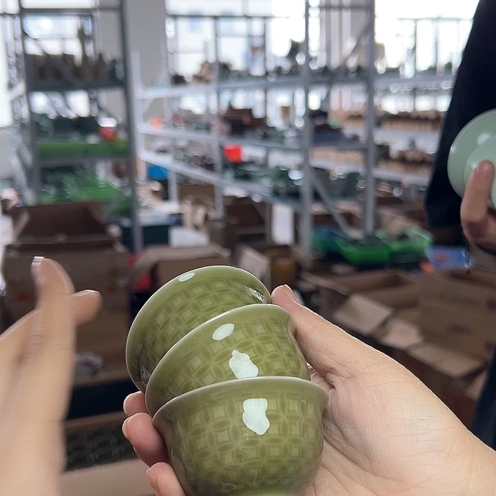 龙泉云间青瓷小米茶器