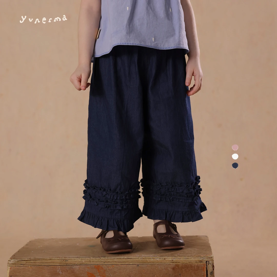 【主推】幼儿园爆款花边休闲阔腿防蚊裤