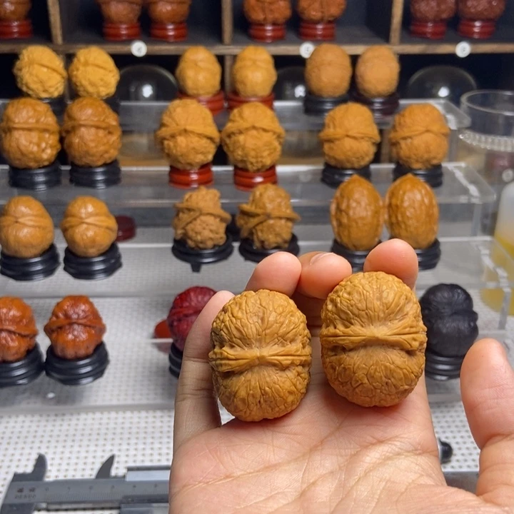 吊坠文玩核桃黄金印14