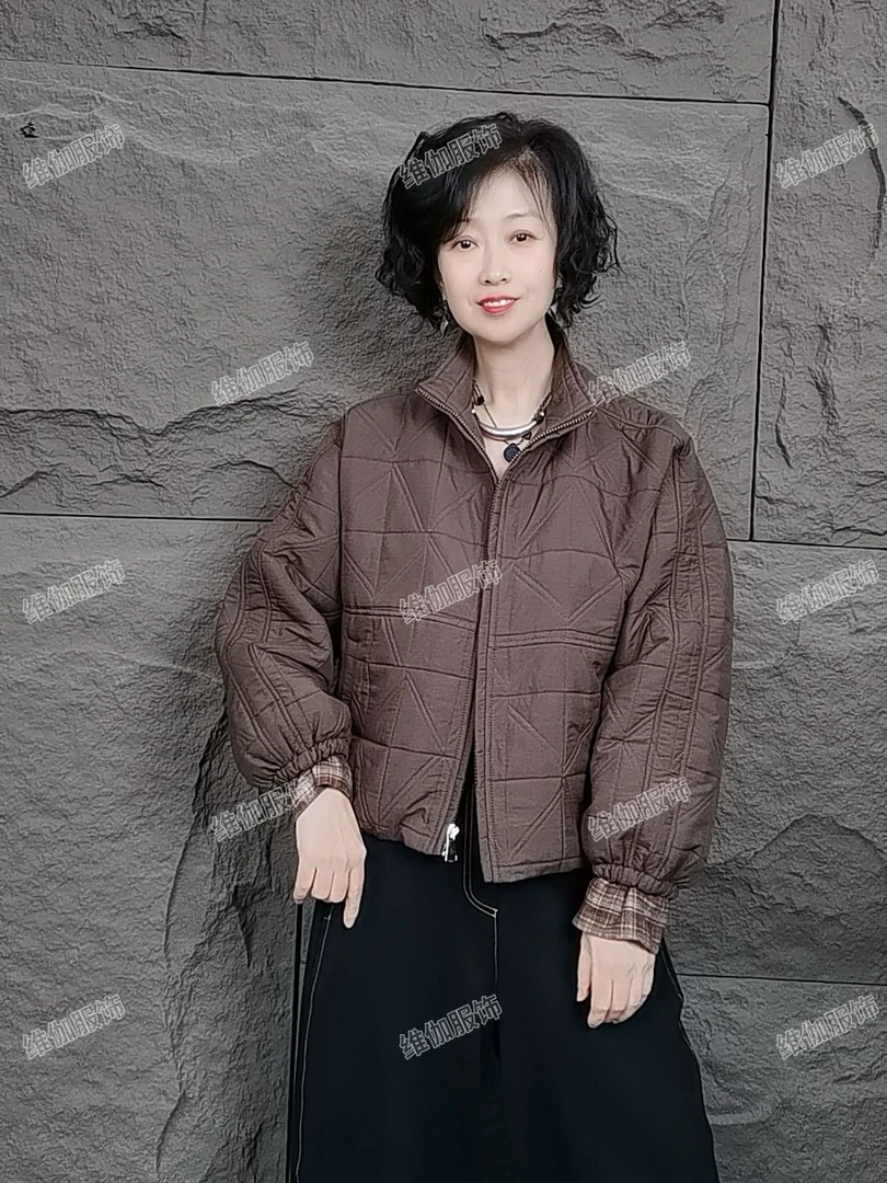 秋冬宽松休闲时尚百搭轻薄棉衣外套