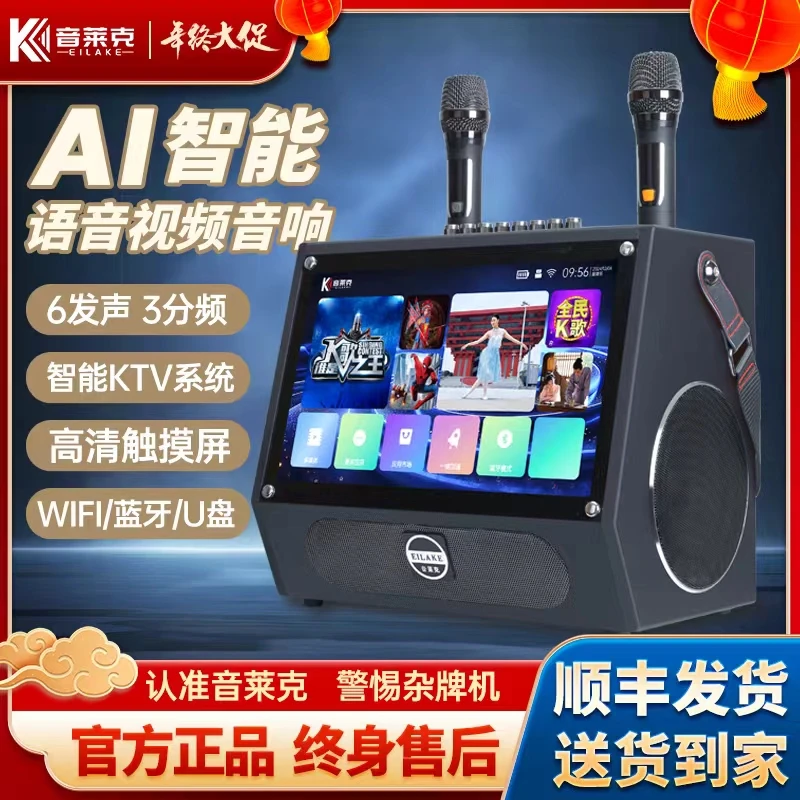 音莱克Y-206四面发声立体声专业K歌广场舞便携蓝牙点歌户外音响