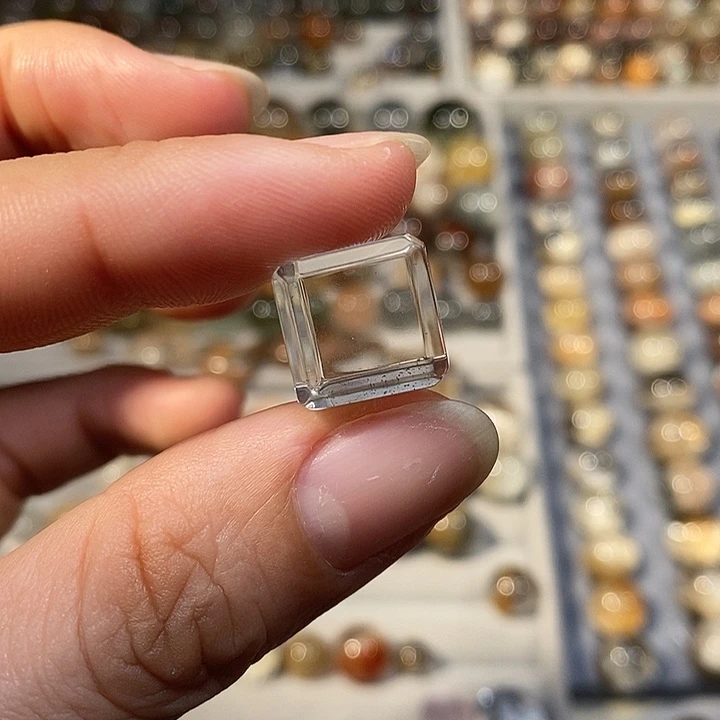 未镶嵌手链烟晶白水晶方糖卡12.7