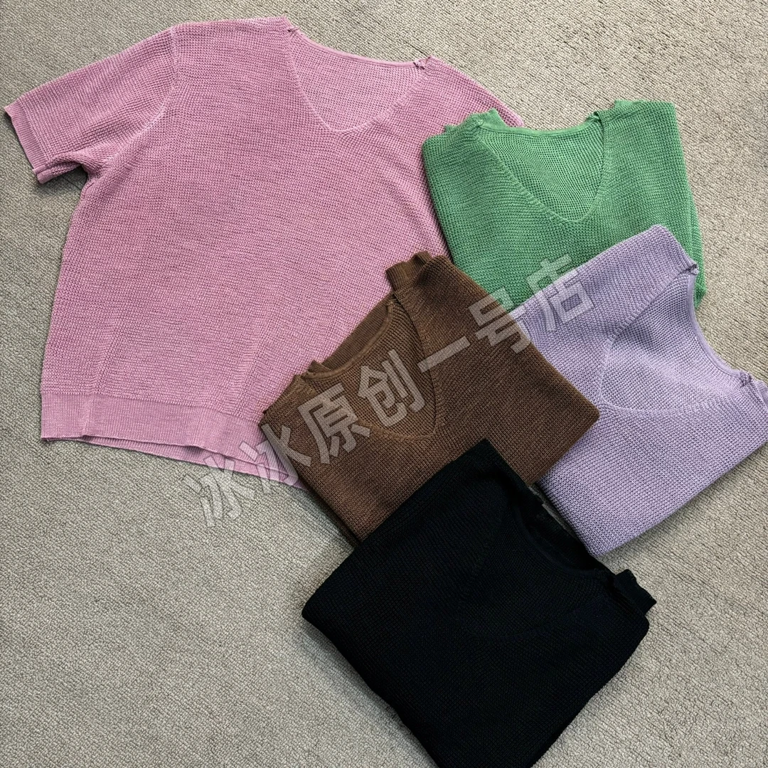 【冰冰一号店】67694 4短袖V领短袖简约休闲百搭