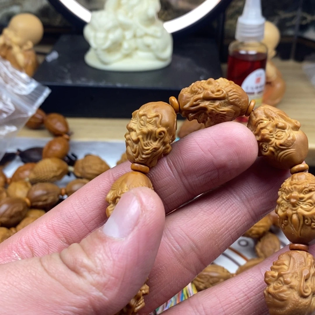 橄榄核手串/手链橄榄核雕刻工艺手串7