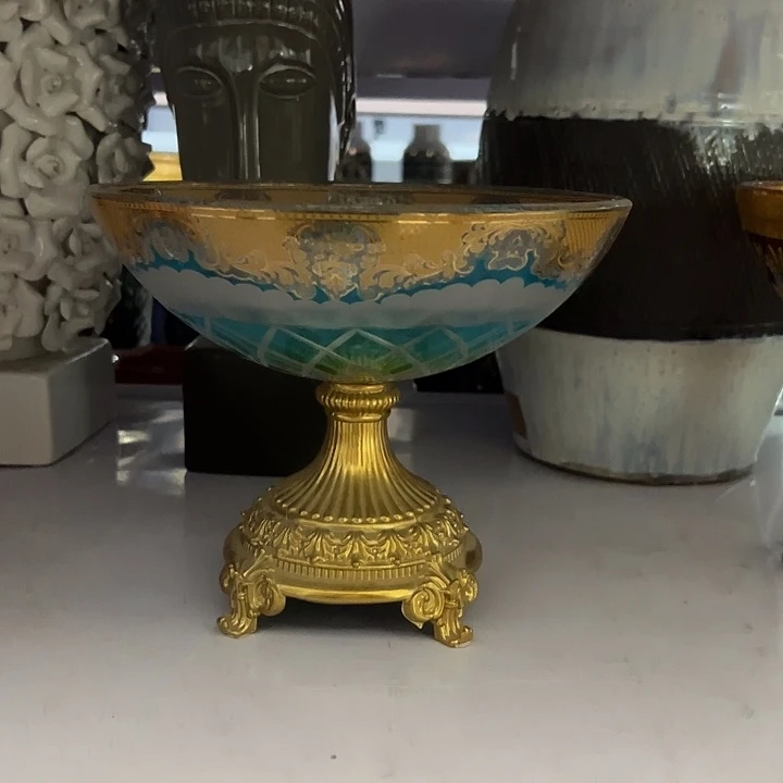 陶瓷孤品出口中东高脚果斗