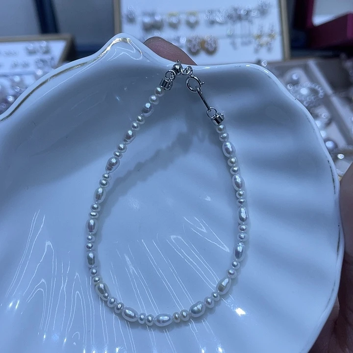 淡水珍珠手绳银S925镶嵌