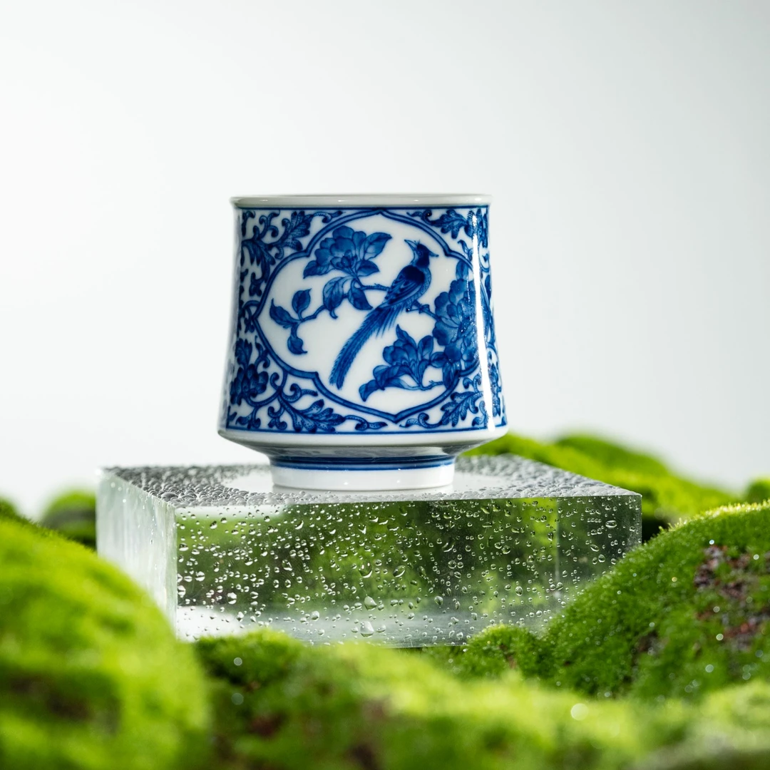 【小乔赏瓷】慎静斋前程似锦小威士忌杯sjz321