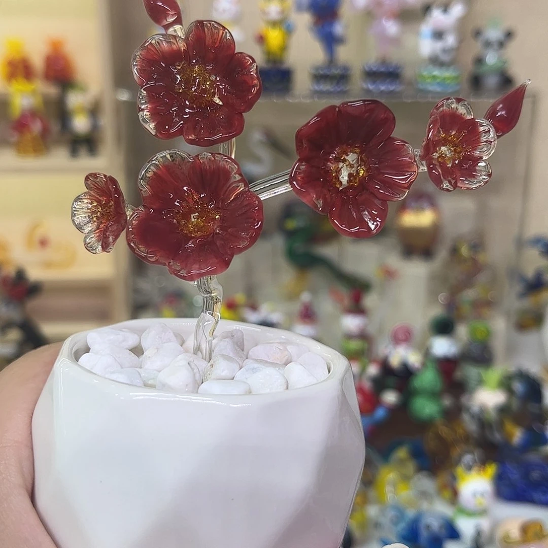 琉璃手工艺品琉璃梅花