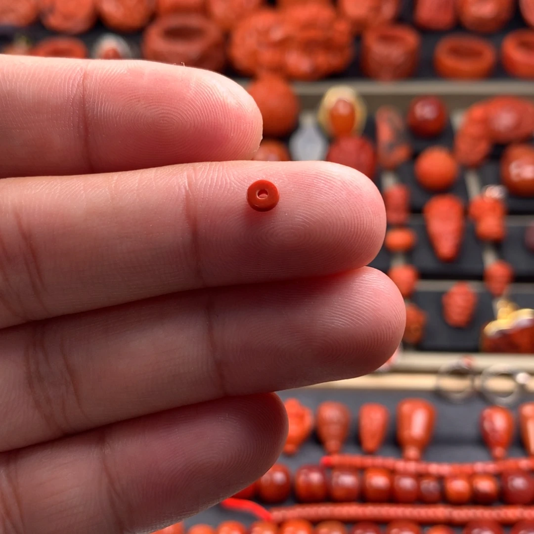 南红玛瑙精工直切隔片4未镶嵌喜*