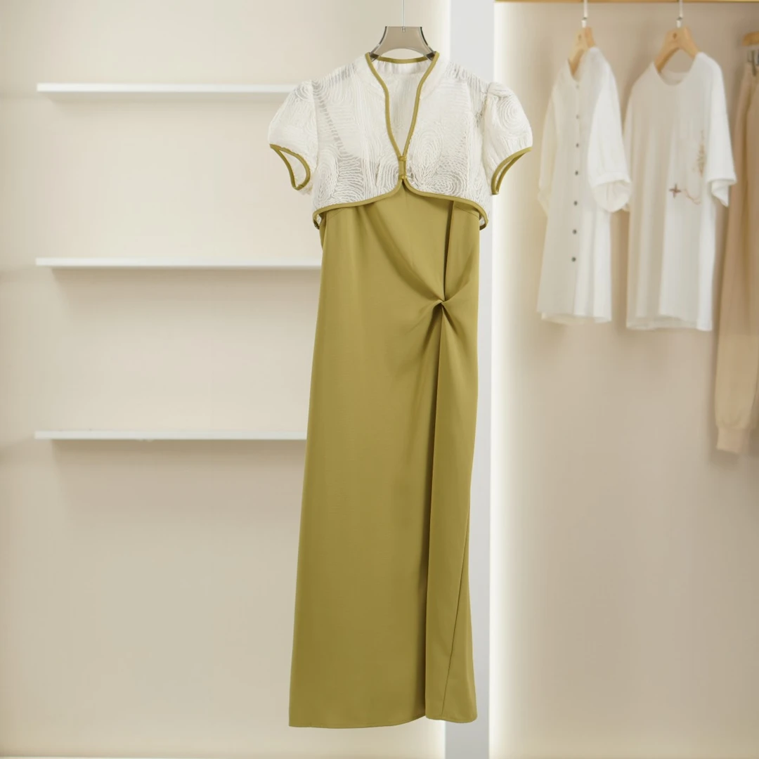 麦迪尚品【Miss-O】50421119新中式吊带裙套装女夏季品牌折扣 B4组