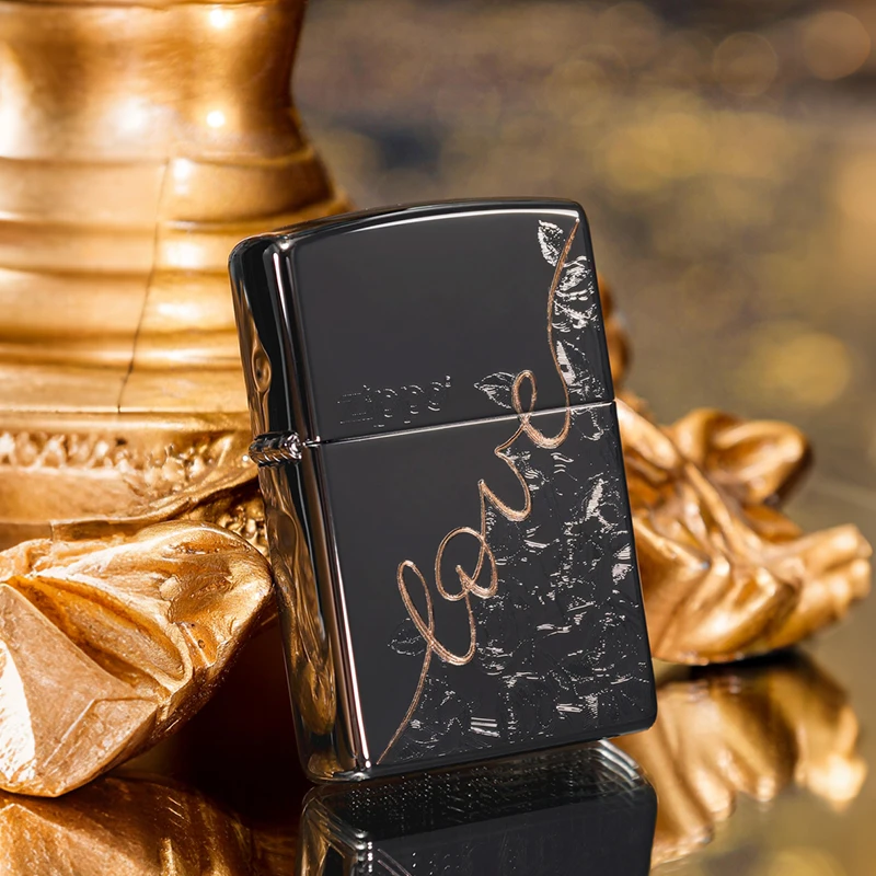 zippo打火机节日福利玫瑰恋人防风煤油送男生礼物生日爆款