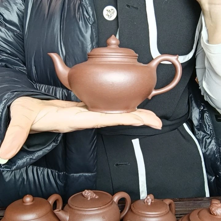 紫砂茶壶亘*原矿底曹青