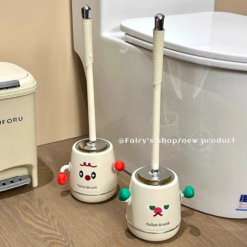 可爱马桶刷无死角清洁家用卫生间带底座洗厕所专用长柄软毛洁厕刷