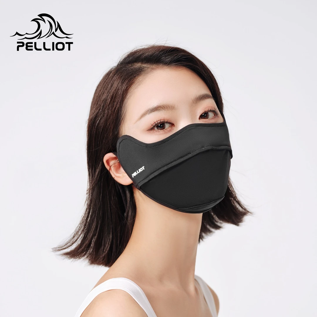 伯希和防晒口罩女腮红渐变护眼角3d立体防护开车透气防尘防风冰感