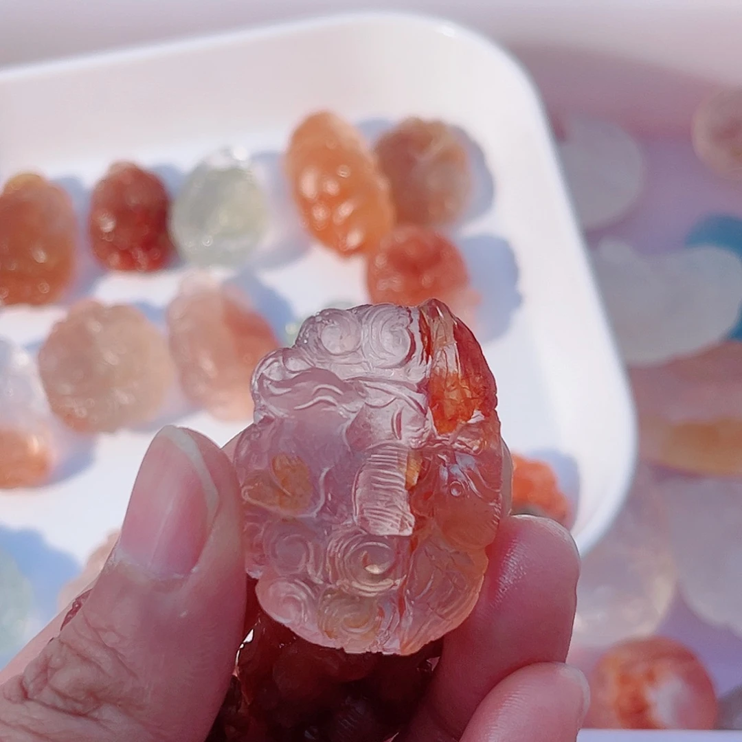 水晶颈饰银S925镶嵌-*侧面凤狐