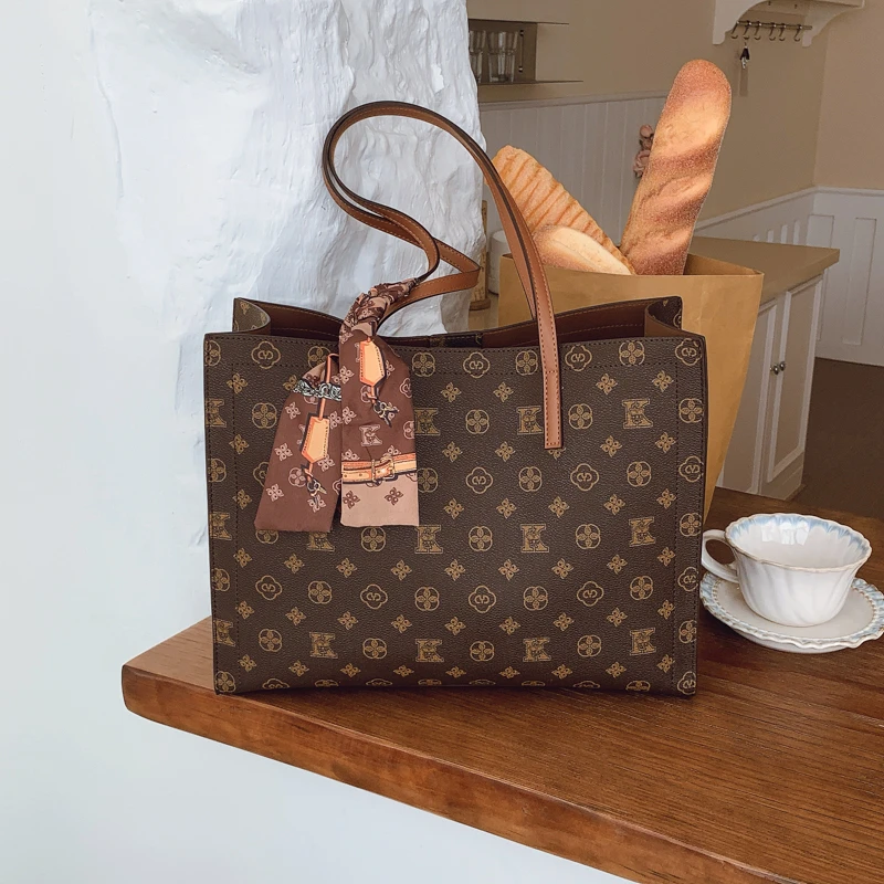 包包女2025新款软皮大容量时尚休闲手提包复古百搭单肩包托特大包