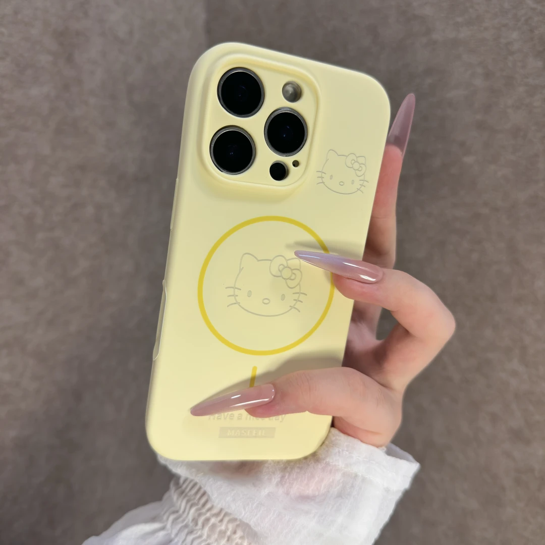 小众可爱KT猫咪适用苹果16promax手机壳iPhone15全包14情侣13女款