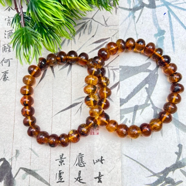 HH57琥珀药珀手串10mm+多样性发其一