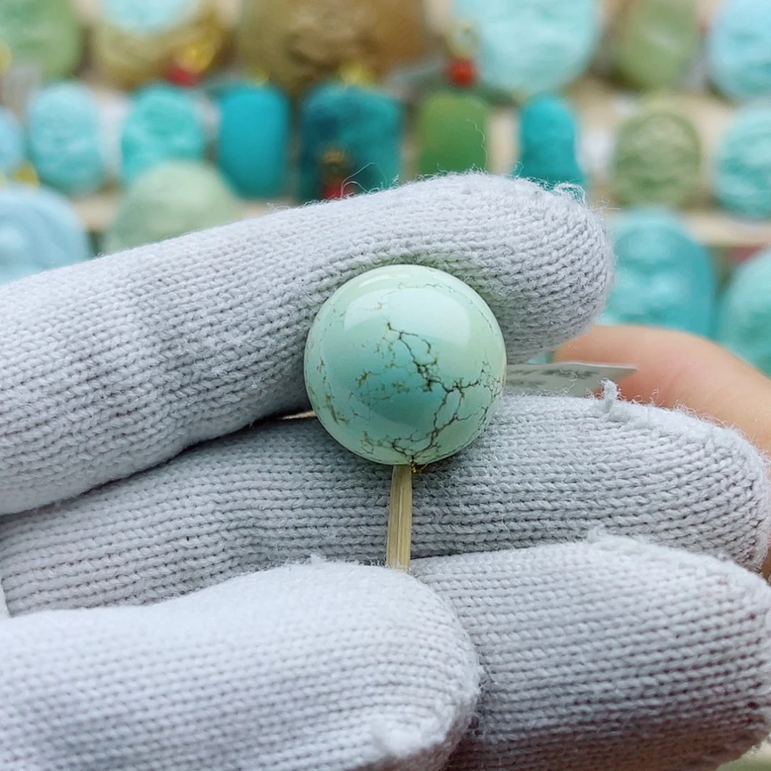 绿松石未镶嵌珠宝奇石16mm