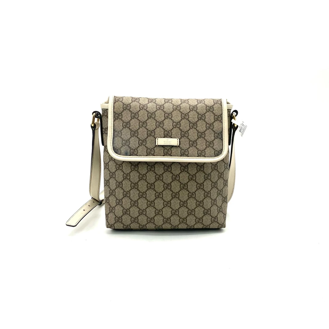 95新 GUCCI/古驰 98新 经典老花斜挎包 尺寸22/23翻盖单肩奢侈