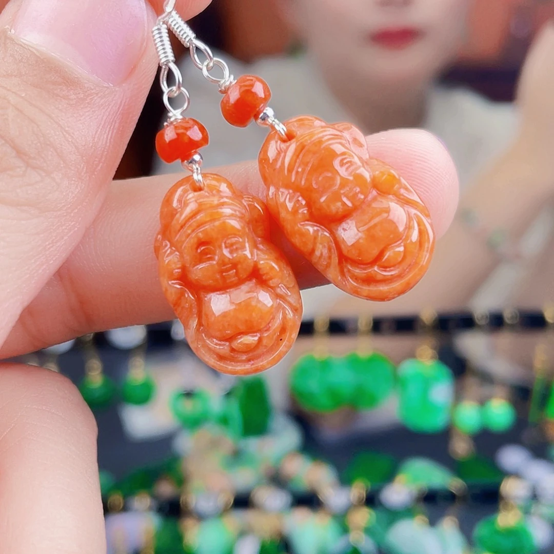 翡翠未镶嵌耳饰饰品