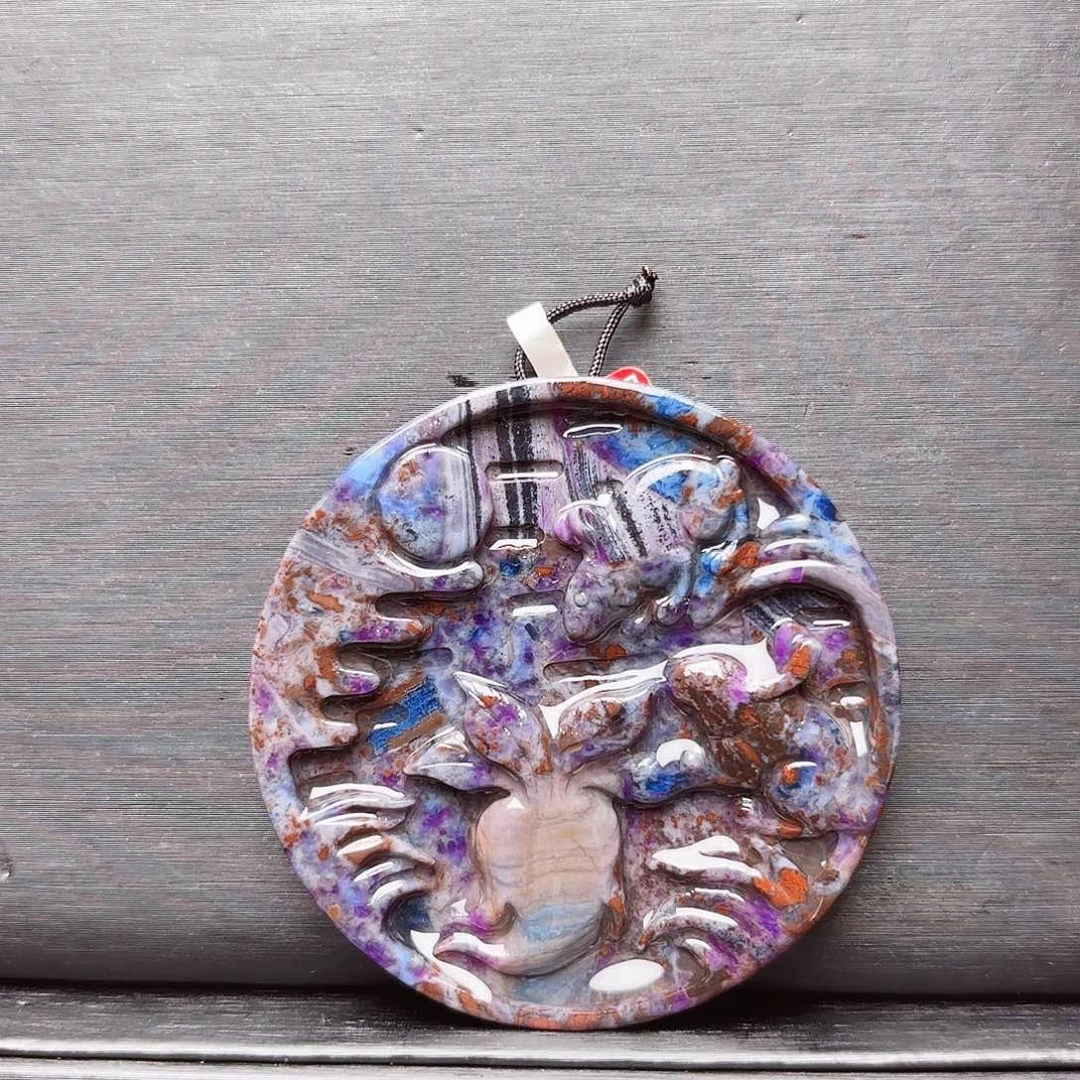 苏纪石（舒俱来）未镶嵌夜樱圆牌