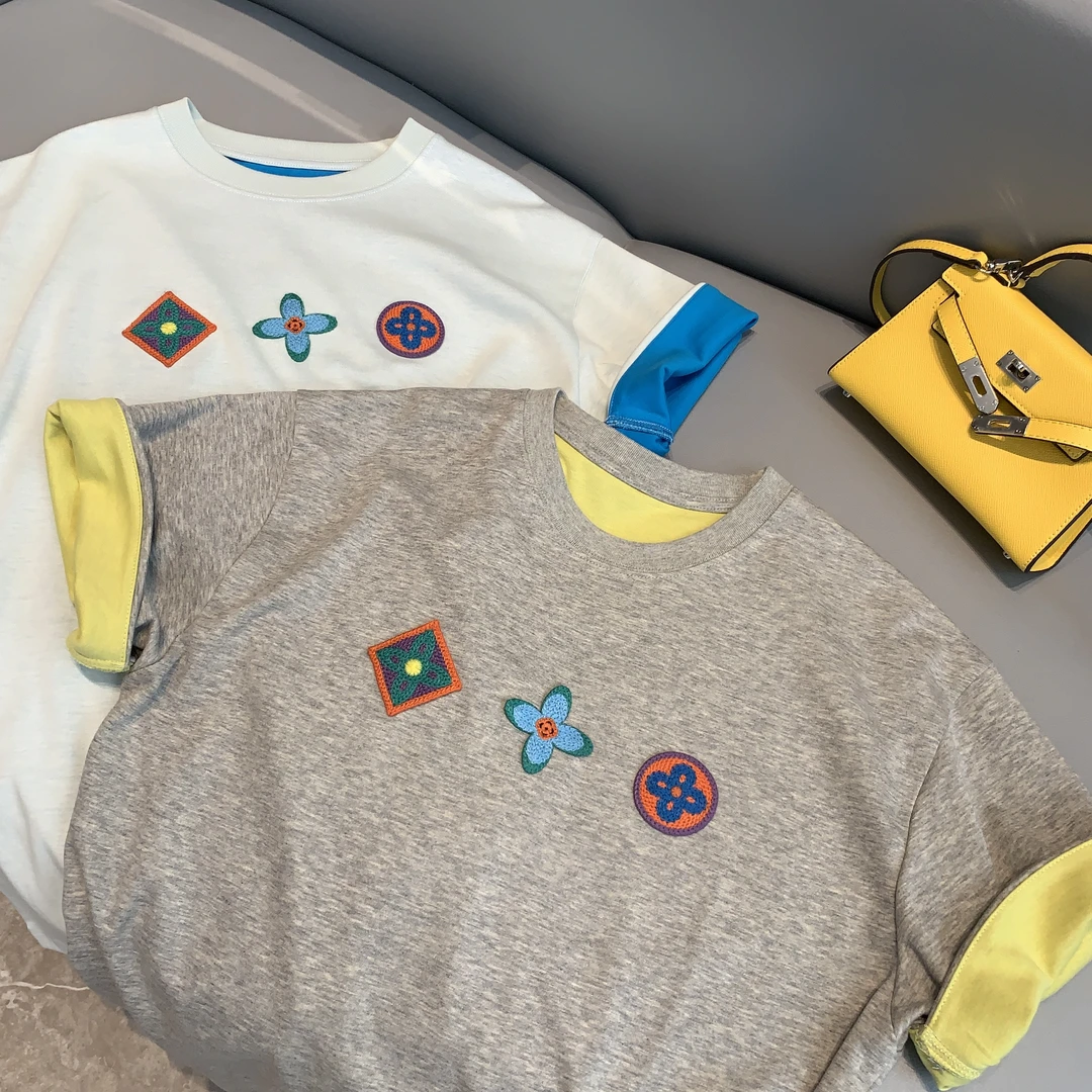 林爆爆专属【三彩双色t】T恤时尚休闲百搭圆领短袖