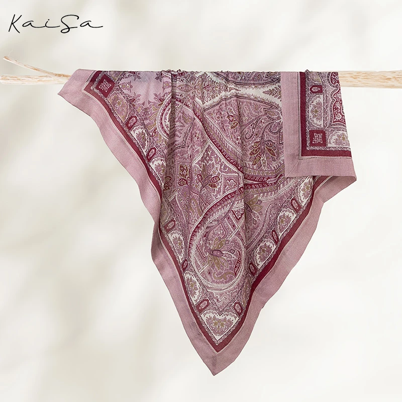 【幸运腰果】100%山羊绒围巾丝巾方巾85*85