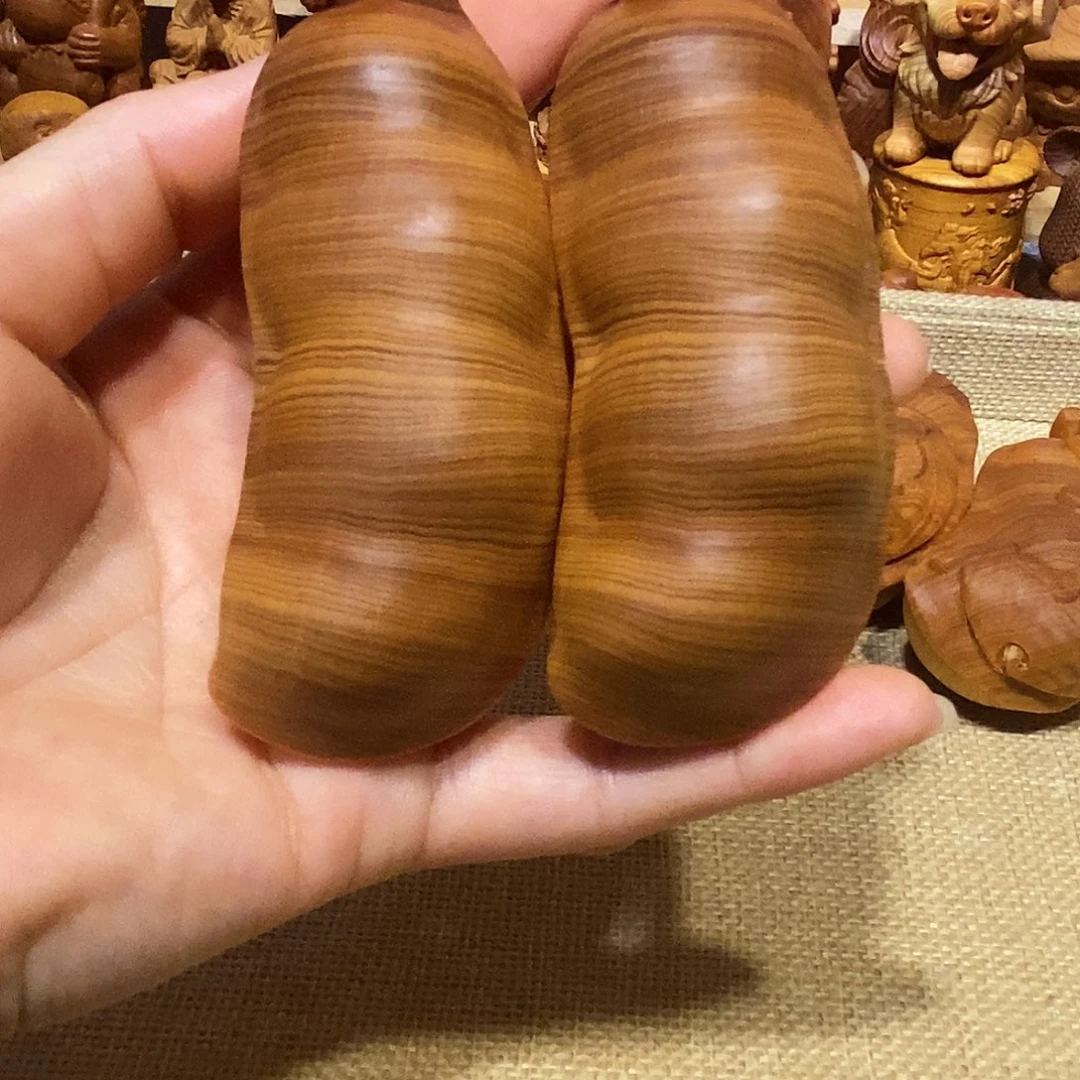 柏木（崖柏）花****?崖柏手把件，福豆x2