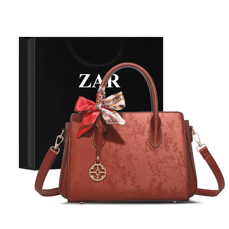 ZAR&RUILR/查瑞娜新中式红色手提包包女新娘婚包大容量百搭斜挎包