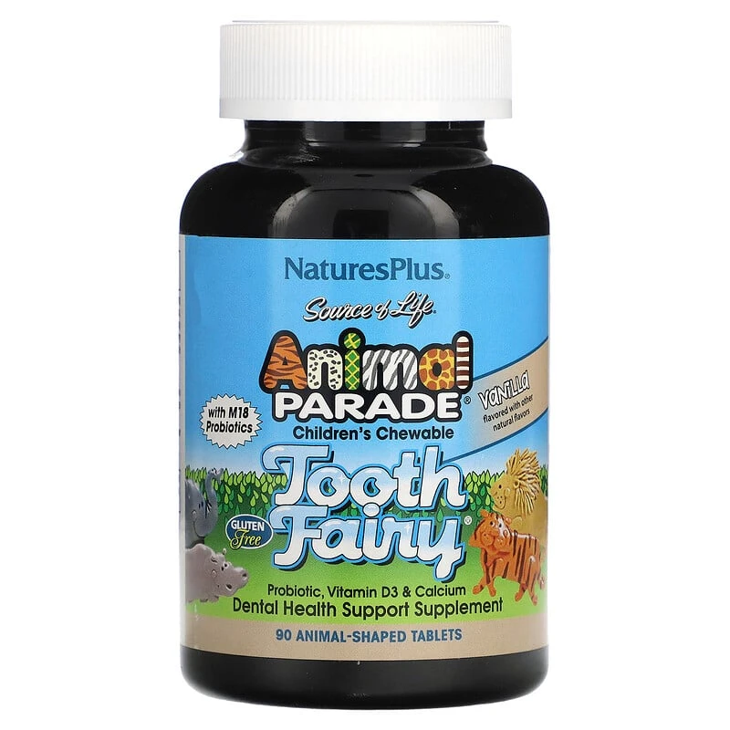 NaturesPlus儿童口腔益生菌咀嚼片香草味 90片/瓶