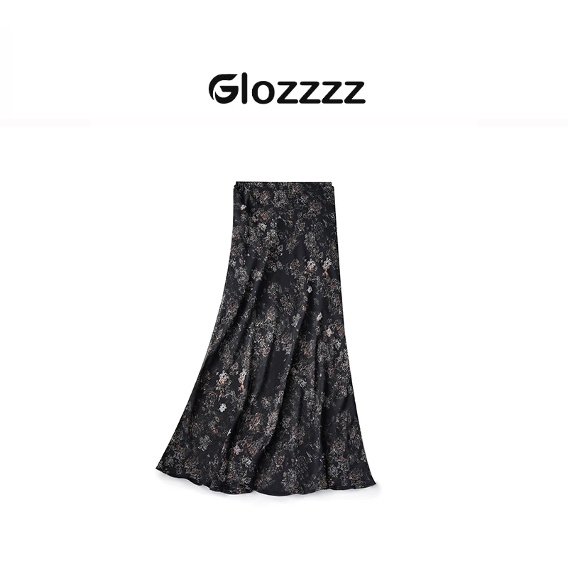 【Glozzzz】花海 波西米亚风夏季凉感定制印花包臀鱼尾裙880510-3