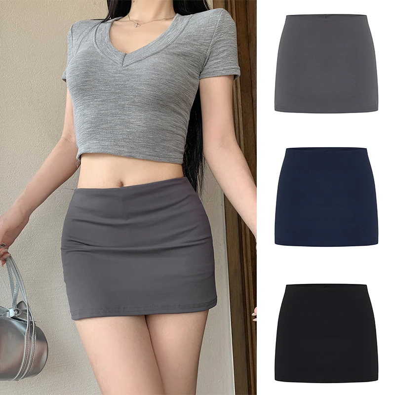 Moses Queen/魔西女王自带安全裤辣妹超短裙女低腰包臀裙瑜伽短裤