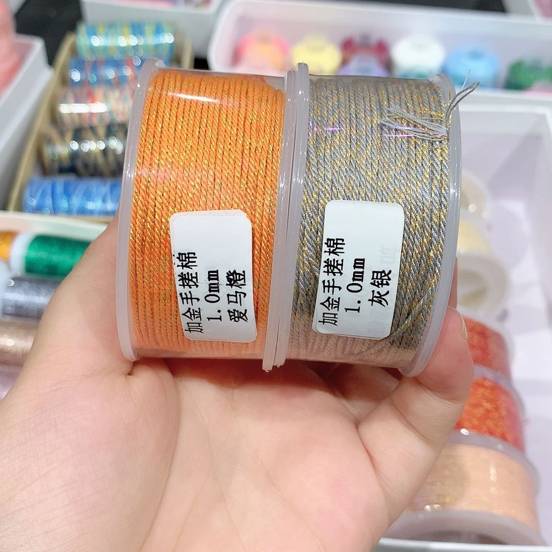 腈纶加金手搓棉灰银、爱玛橙