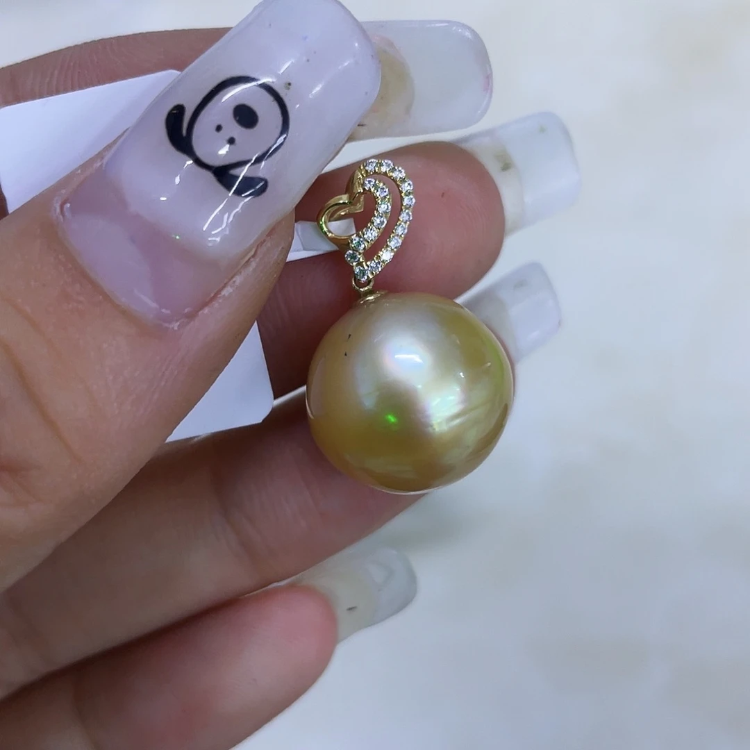 海水珍珠18K金镶嵌颈饰