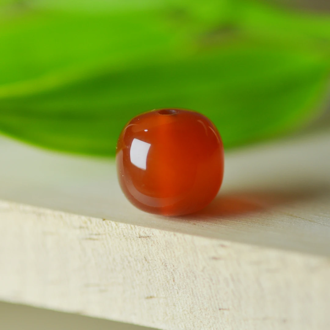 天然精品红老型珠配珠玉髓玛瑙吊坠无事牌平安扣挂件手链项链