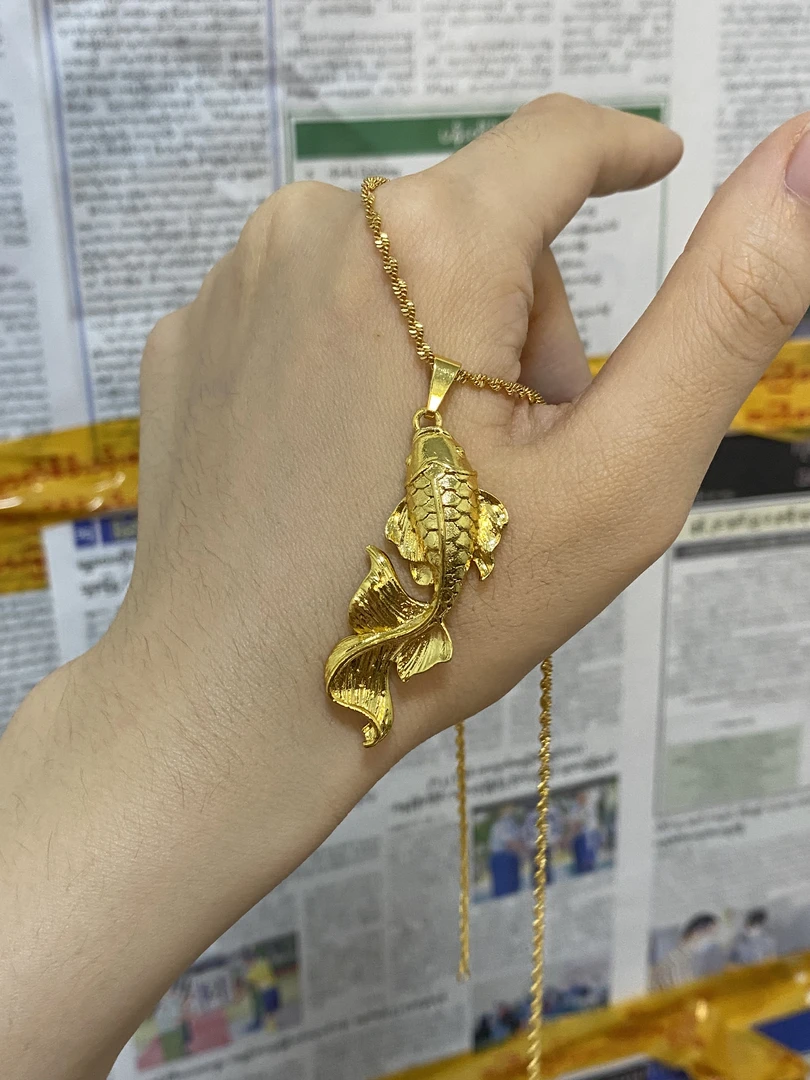 W722-精品锦鲤项链手工工艺品