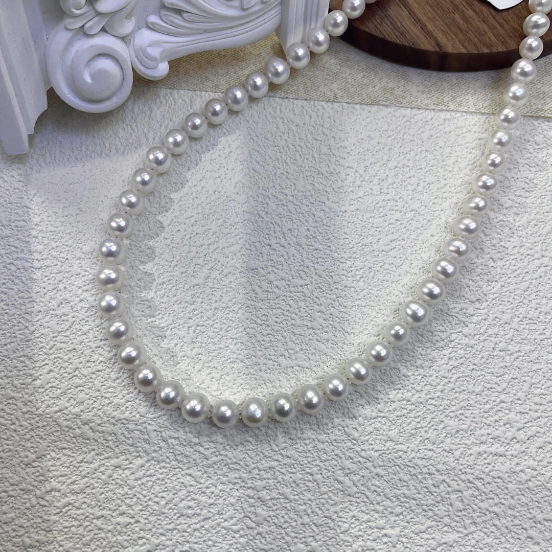 【吉尔德五星欧若拉】X0057 7-8mm天然淡水无核珍珠项链强光百搭