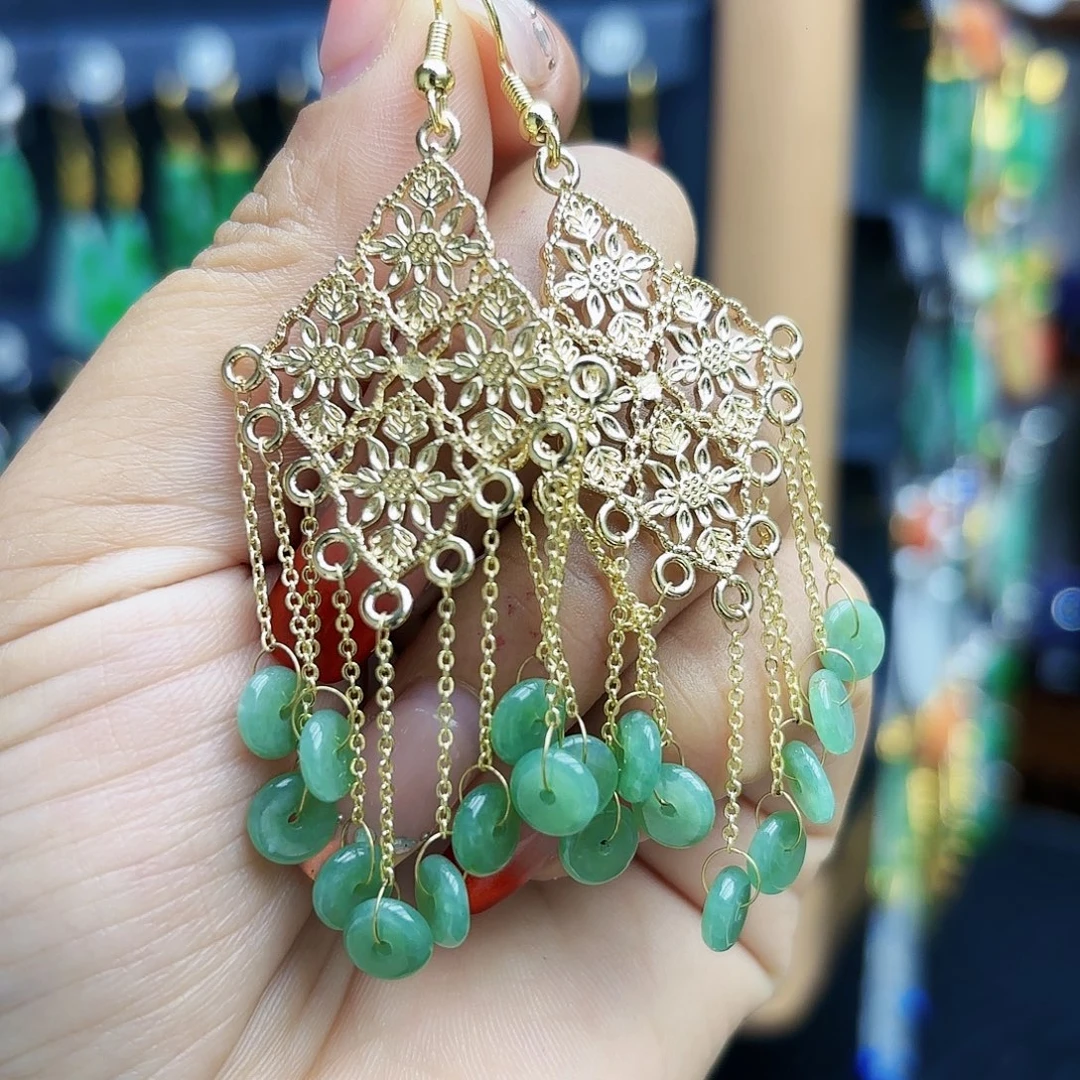 翡翠未镶嵌耳饰耳坠