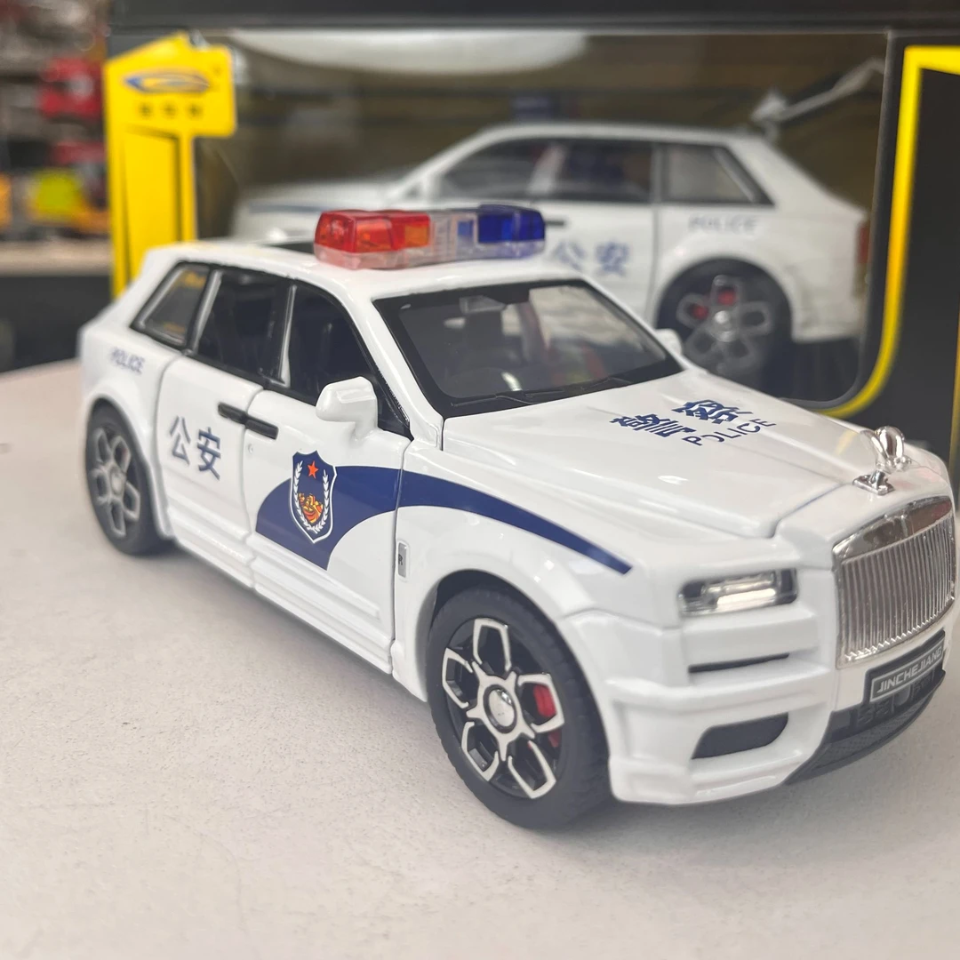 劳斯莱斯库利南警车【新人福利】高端配置6门开带雨伞灯光音效回力