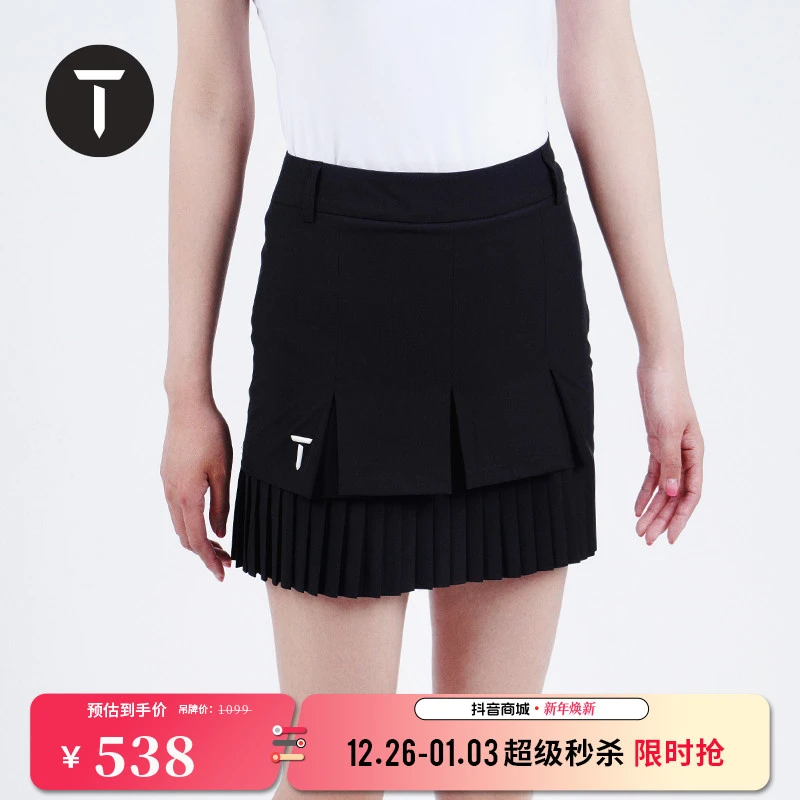 T/欧巡赛高尔夫服装女士短裙夏季弹力百搭运动百褶裙EF221DZ012